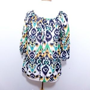 Anthropologie ikat top Size Small